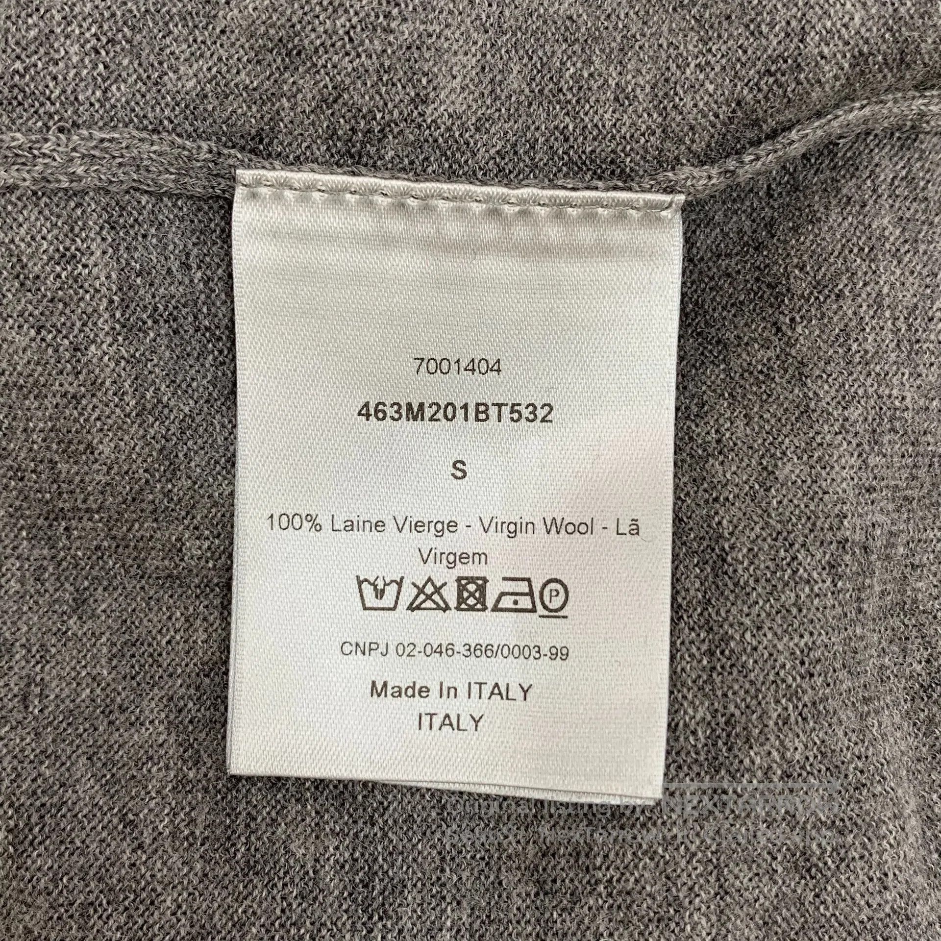Dior Dior Dark grey bee embroidery wool V-neck single-breasted Size US S / EU 44-46 / 1 - 8 Thumbnail