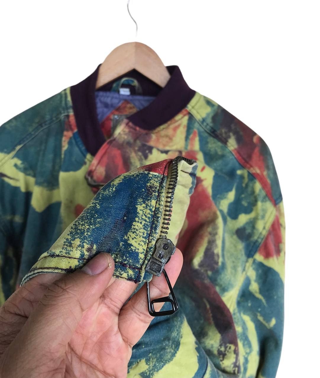 Cross Colours × Nigel Cabourn × Vintage Vintage Cross colour Pyramax art paint bomber canvas jacket Size US M / EU 48-50 / 2 - 5 Thumbnail