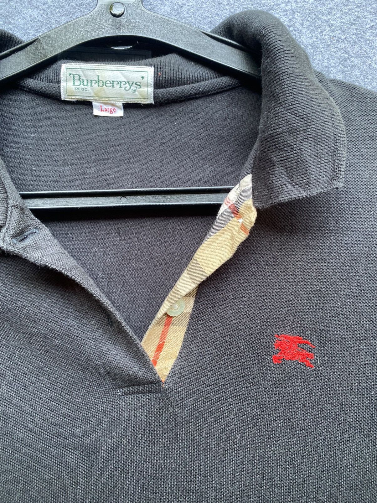 Burberry × Vintage Vintage burberrys polo long sleeve tshirt Size US L / EU 52-54 / 3 - 7 Thumbnail