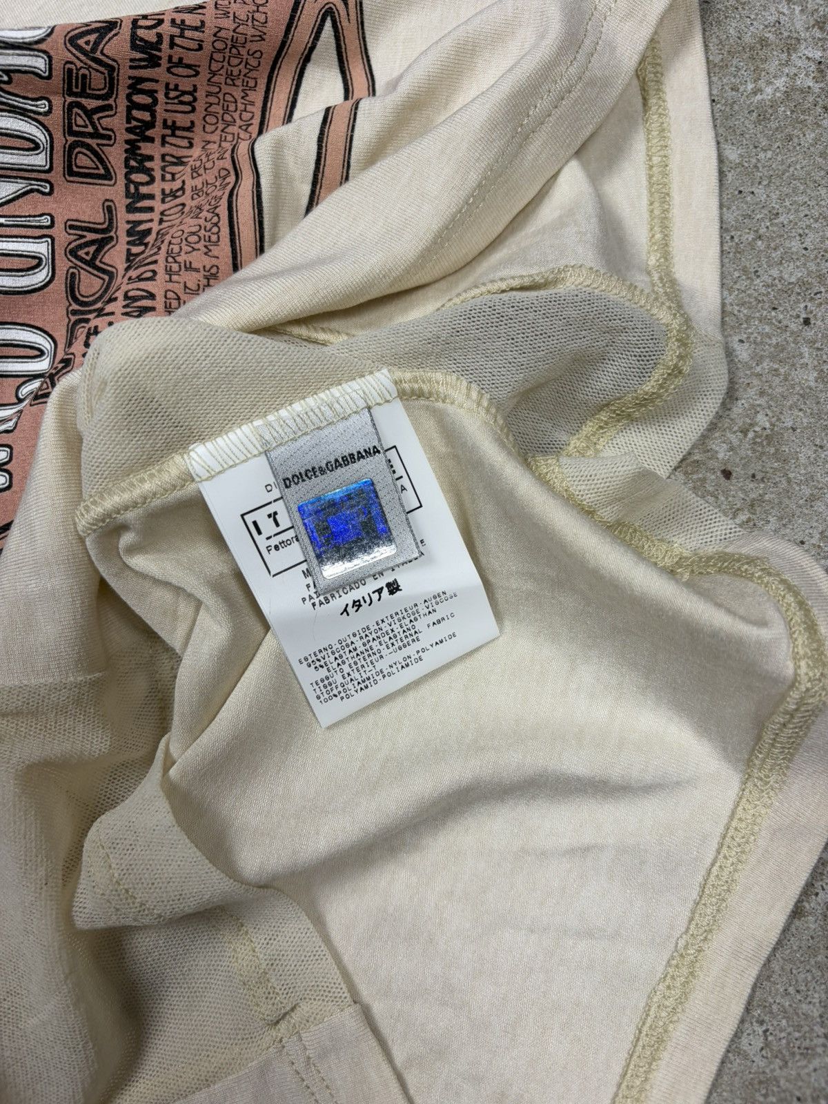 Dolce & Gabbana Vintage 2000s Dolce & Gabbana Freedom Tank Top T Shirt Mesh Size M / US 6-8 / IT 42-44 - 5 Thumbnail