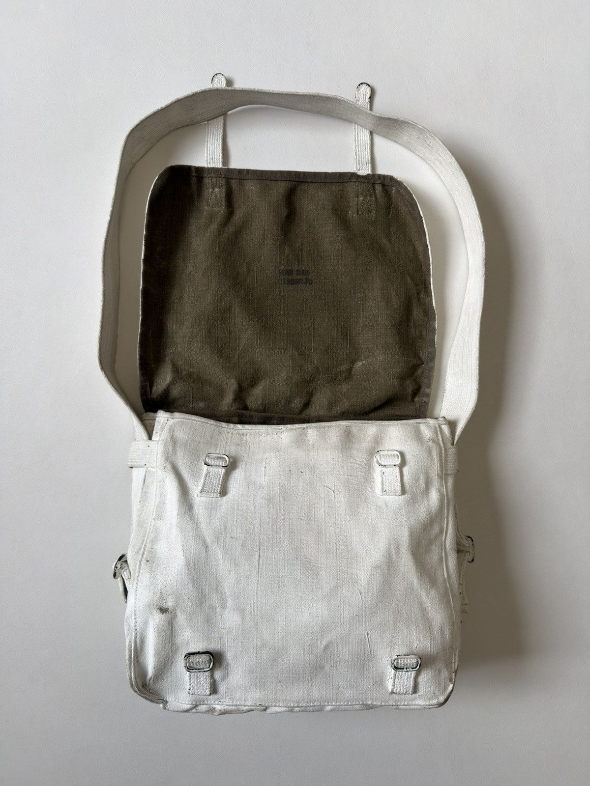 Maison Margiela ⓪ ① ⓪ Artisanal White Painted Army Satchel Size ONE SIZE - 10 Thumbnail