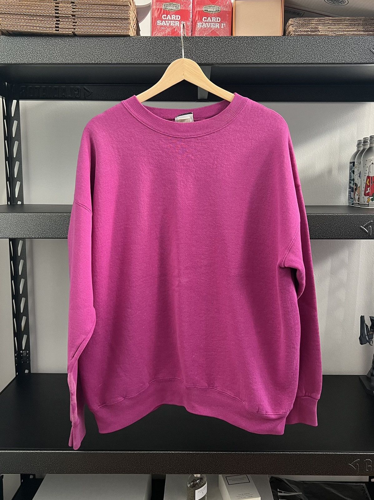 Lee Vintage 90s Lee pink Crewneck Sweatshirt sturdy sweats Size US XL / EU 56 / 4 - 1 Thumbnail