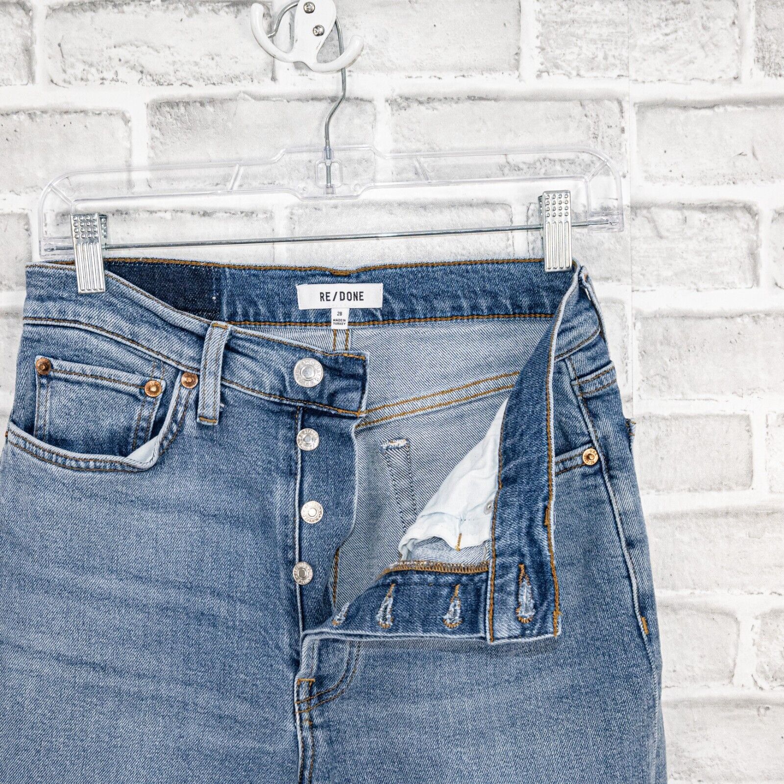 RE/DONE RE/DONE 90s High Rise Ankle Crop Denim Jeans Mid 90s blue Size 28" / US 6 / IT 42 - 5 Thumbnail