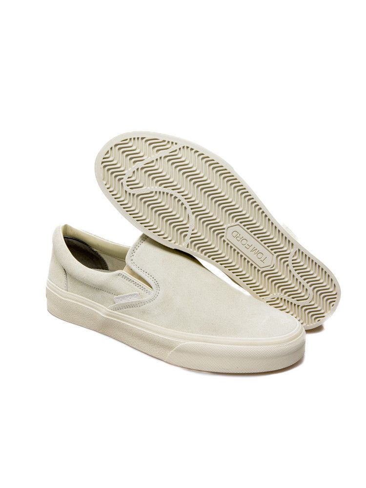 Tom Ford o1w1db10225 J1368 Suede Jude Slip on Sneakers in White Size US 12 / EU 45 - 3 Thumbnail