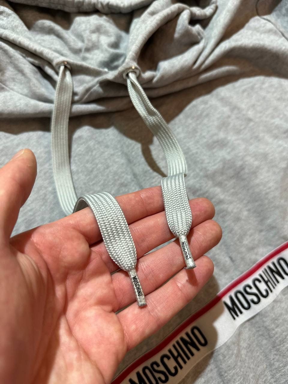 Moschino Hoodie Moschino Designer Classic Tape Logo Men’s M Size Grey Size US M / EU 48-50 / 2 - 5 Thumbnail