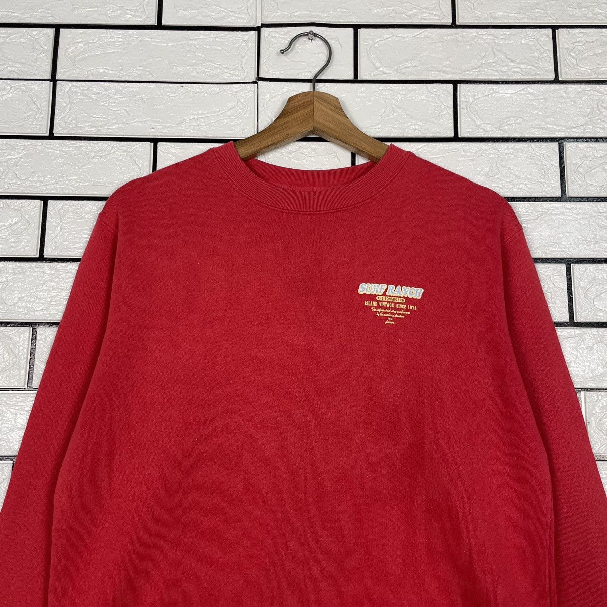 Japanese Brand Y2K Surf Ranch Red Crewneck Sweatshirt Size US S / EU 44-46 / 1 - 2 Thumbnail