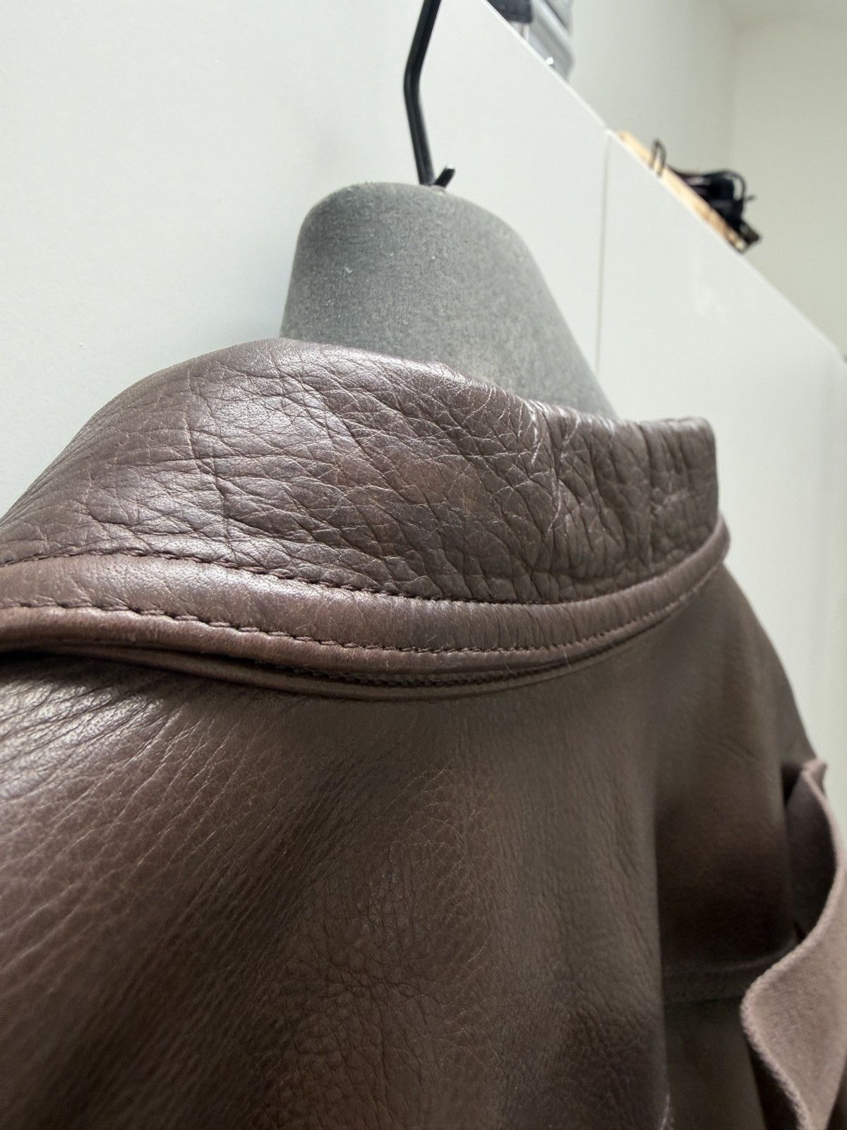 Rick Owens PADDED CALF LEATHER OUTERSHIRT Size US XL / EU 56 / 4 - 10 Thumbnail