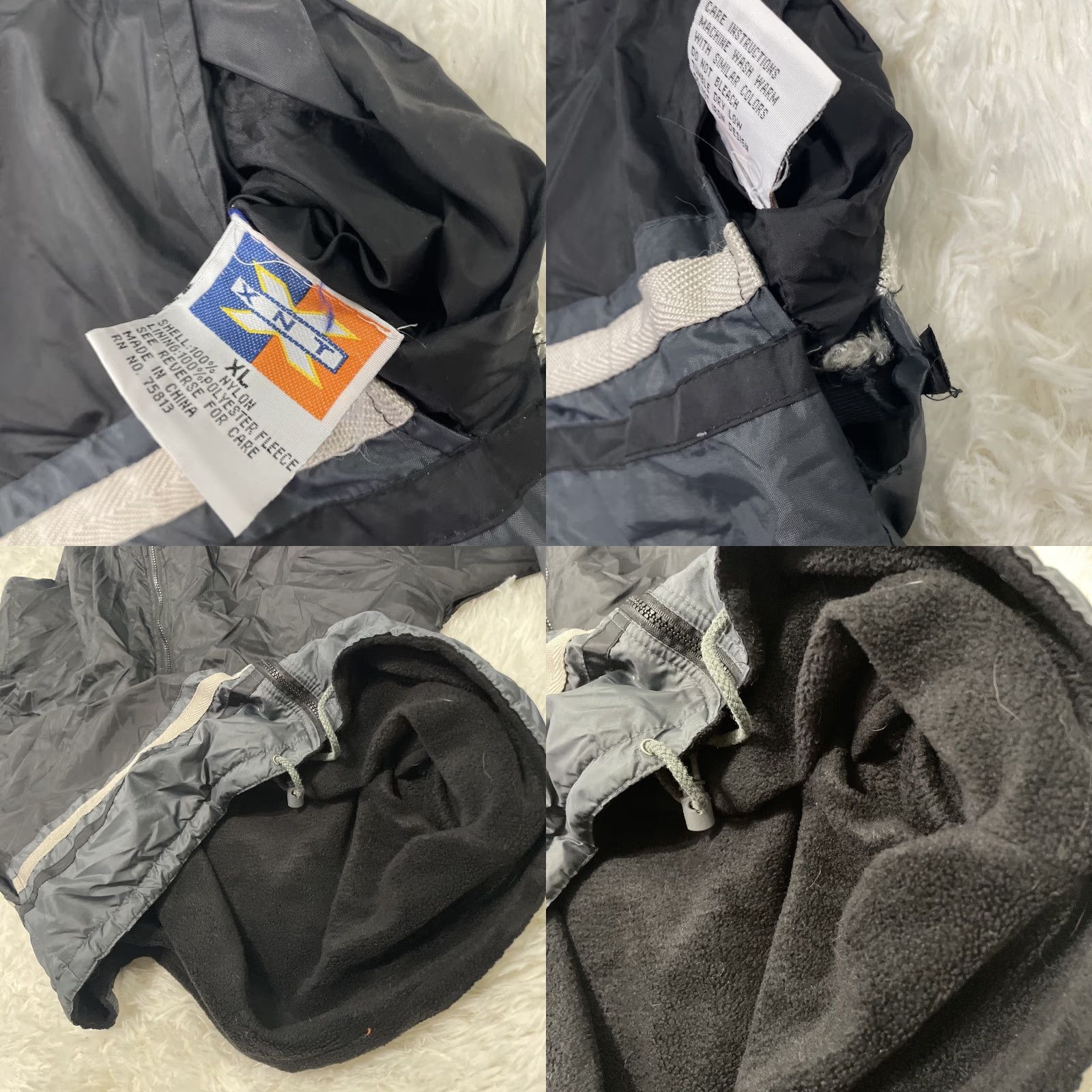 Vintage VINTAGE XNT Jacket Men L Zip Hood Black Geometric Cut Sew Fleece Lined Ski Anorak Nylon Softshell Insulated Regular Size XNT Mens Size US L / EU 52-54 / 3 - 9 Thumbnail