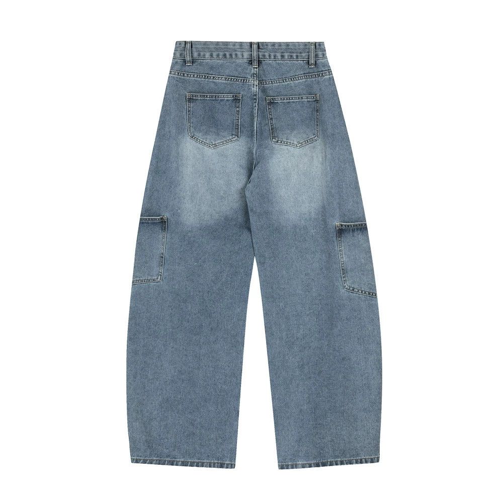 Japanese Brand × Jean Men's loose street retro washed casual scimitar jeans Size US 32 / EU 48 - 2 Thumbnail