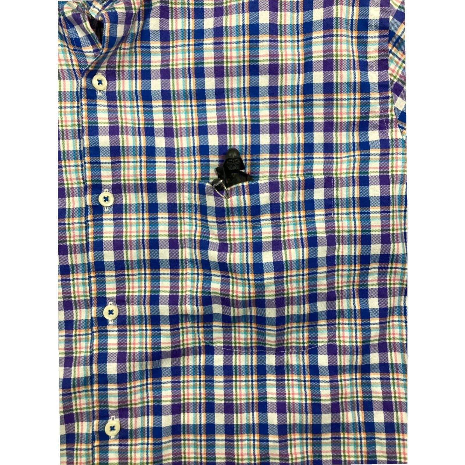 Peter Millar Peter Millar Mens Medium Blue White Plaid Long Sleeve Button Up Shirt Size US M / EU 48-50 / 2 - 4 Thumbnail