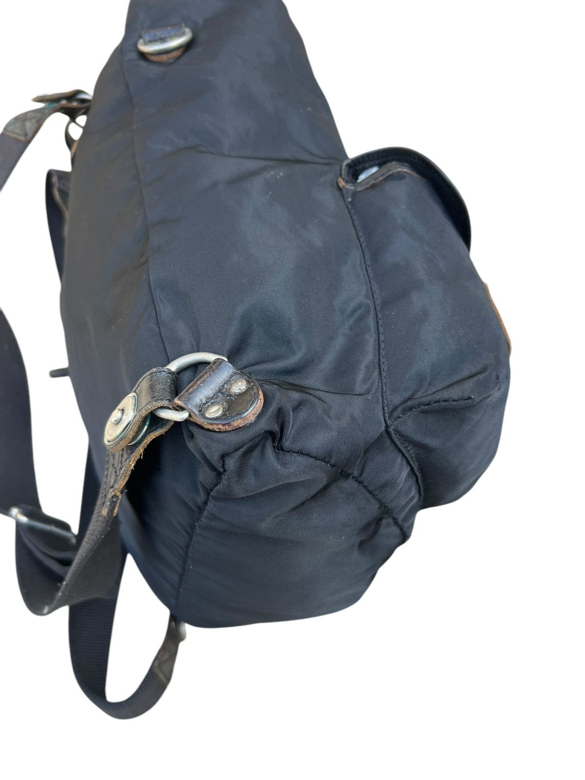 Felisi Vintage Felisi Italy Distress Hybrid Nylon Leather Backpack Size ONE SIZE - 19 Thumbnail