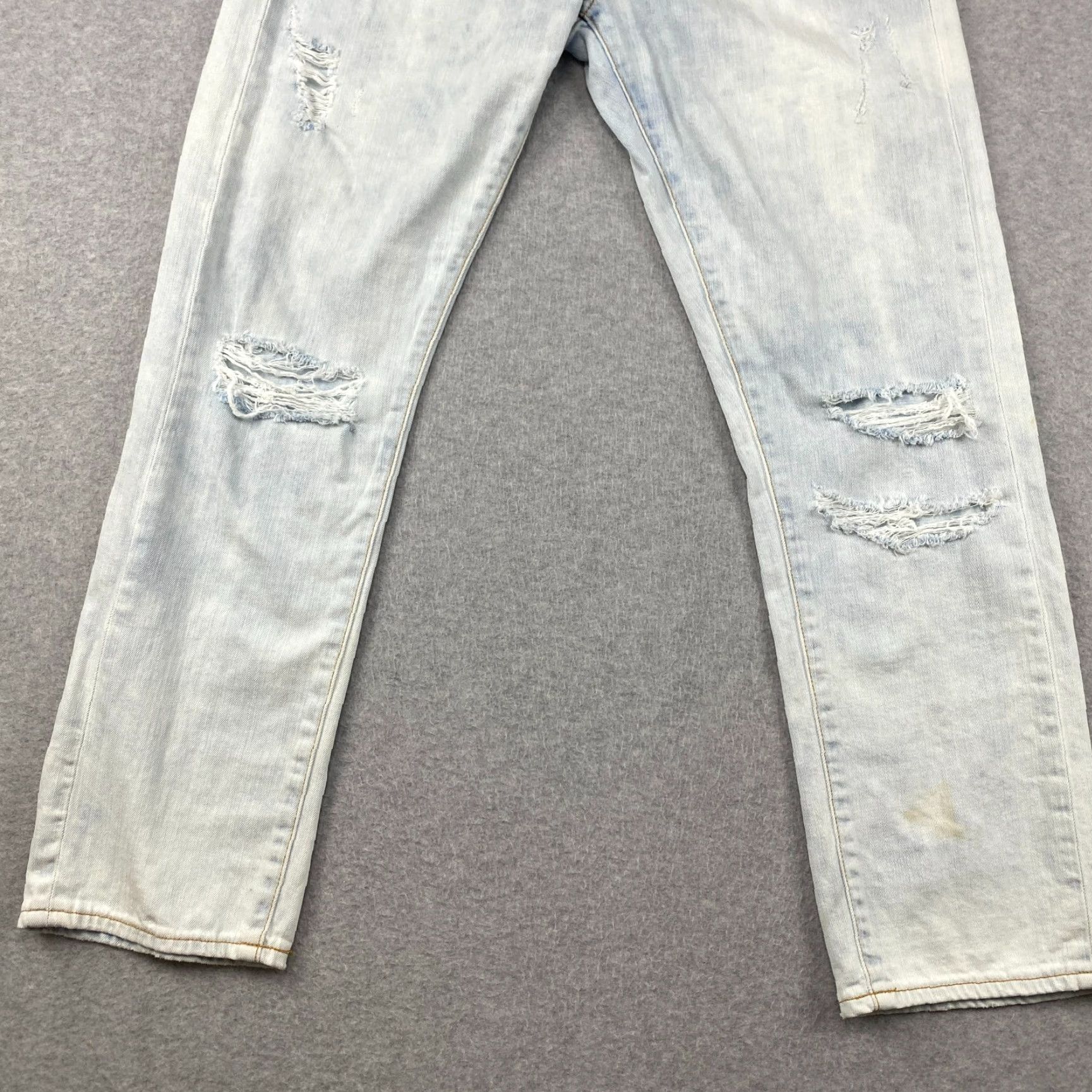 Vintage VINTAGE Pilcro and the Letterpress Hyphen Jeans Womens 29 Blue Acid Wash Distress Denim Size 29" - 3 Thumbnail