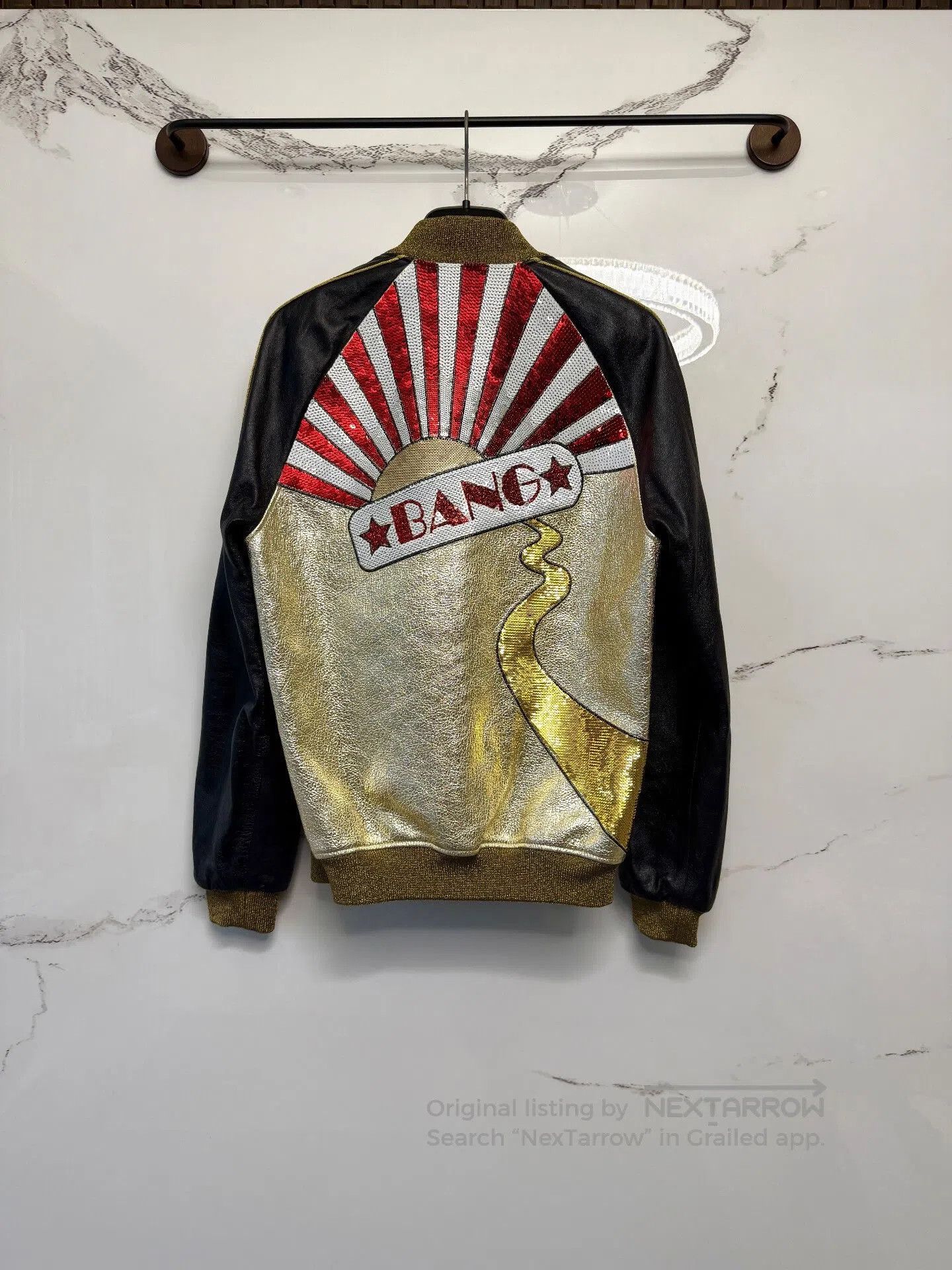 Saint Laurent Paris saint laurent gold and black baseball jacket. Size US S / EU 44-46 / 1 - 1 Thumbnail