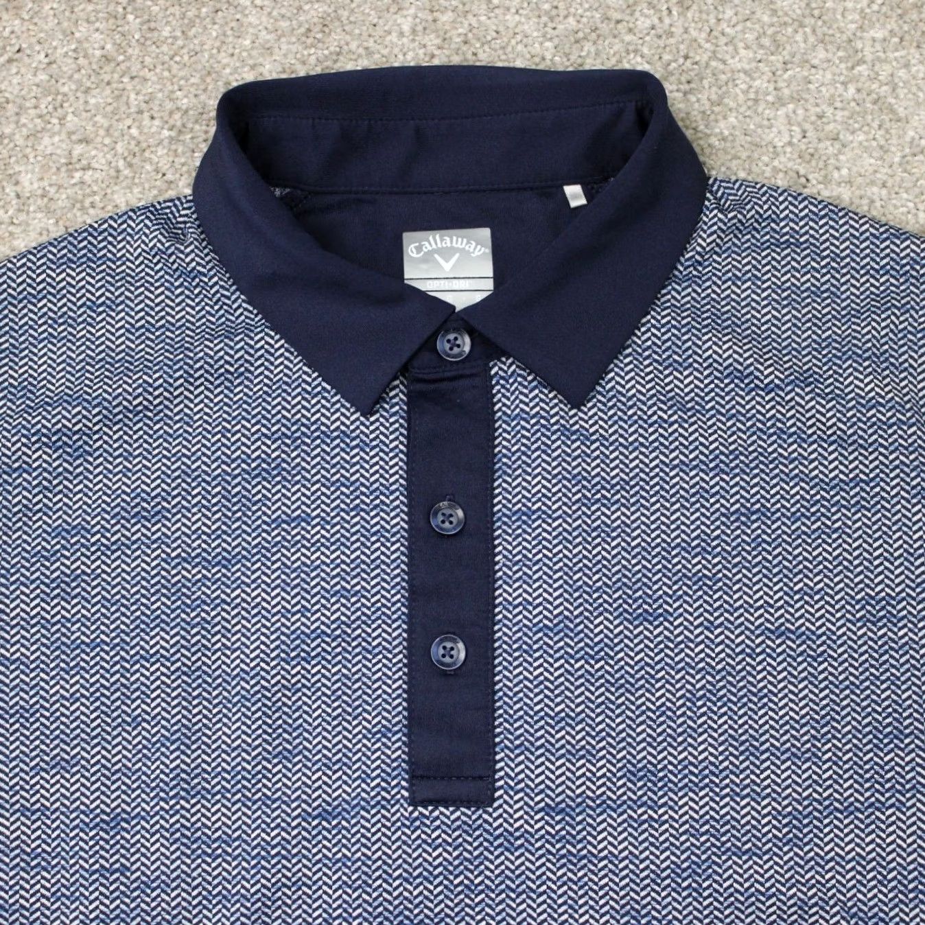 Callaway Callaway Polo Shirt Men L Blue Opti-Dri Short Sleeve Golf Polyester 100% Poly Pullover Size US L / EU 52-54 / 3 - 4 Thumbnail