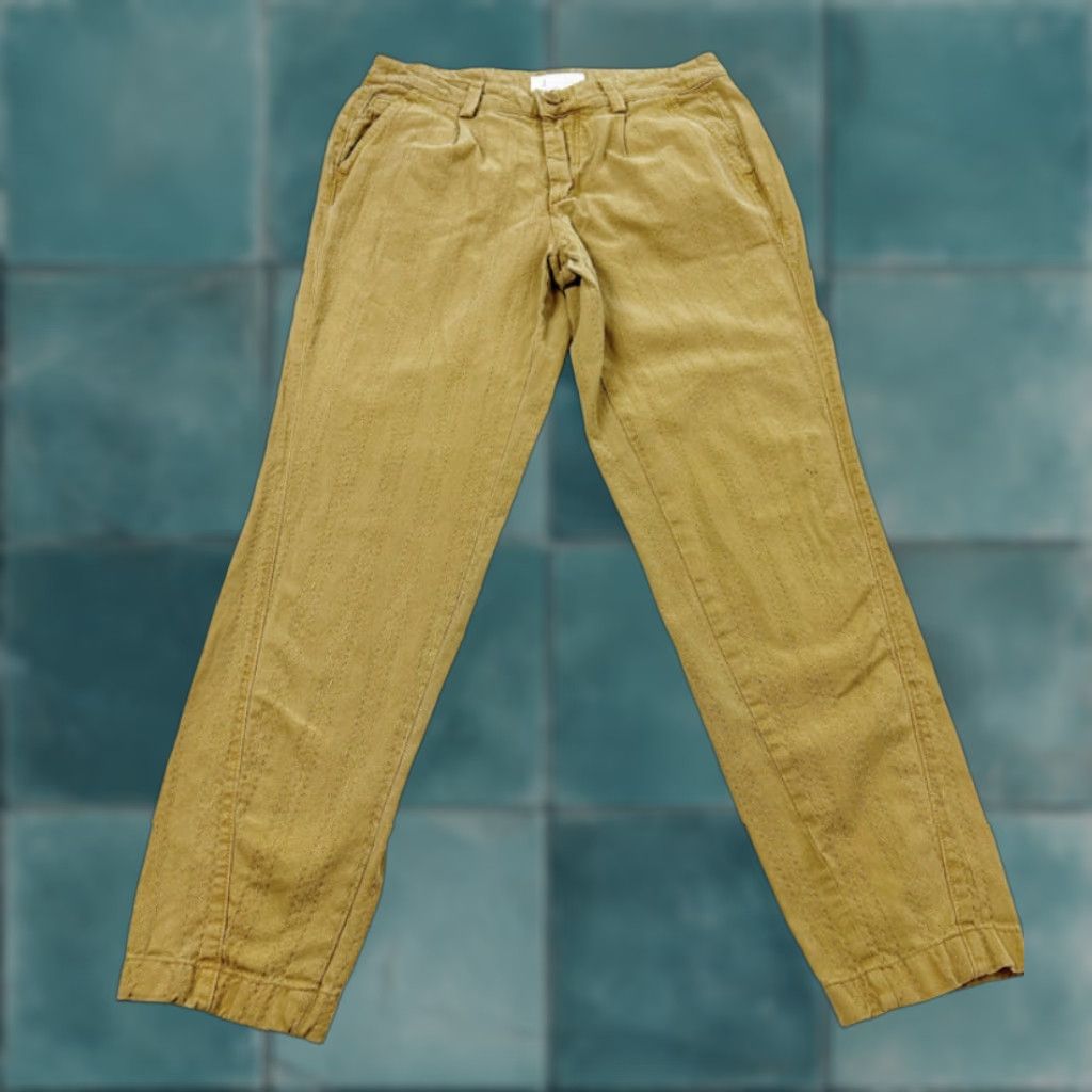 Anthropologie VINTAGE Anthropologie Pants Women’s 25 Khaki Beige Khakis Cotton Twill Straight 25 Women Size 42" / US 20 - 1 Thumbnail