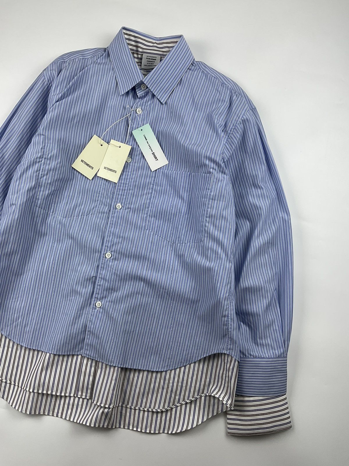 Comme des Garcons Vetements x CDG S/S'17 Double Layered Reversible Shirt Size US S / EU 44-46 / 1 - 6 Thumbnail