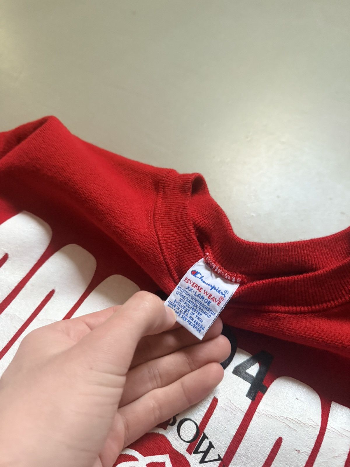 Champion Vintage 90s Champion Reverse Weave Wisconsin Sweatshirt Size US XXL / EU 58 / 5 - 3 Thumbnail