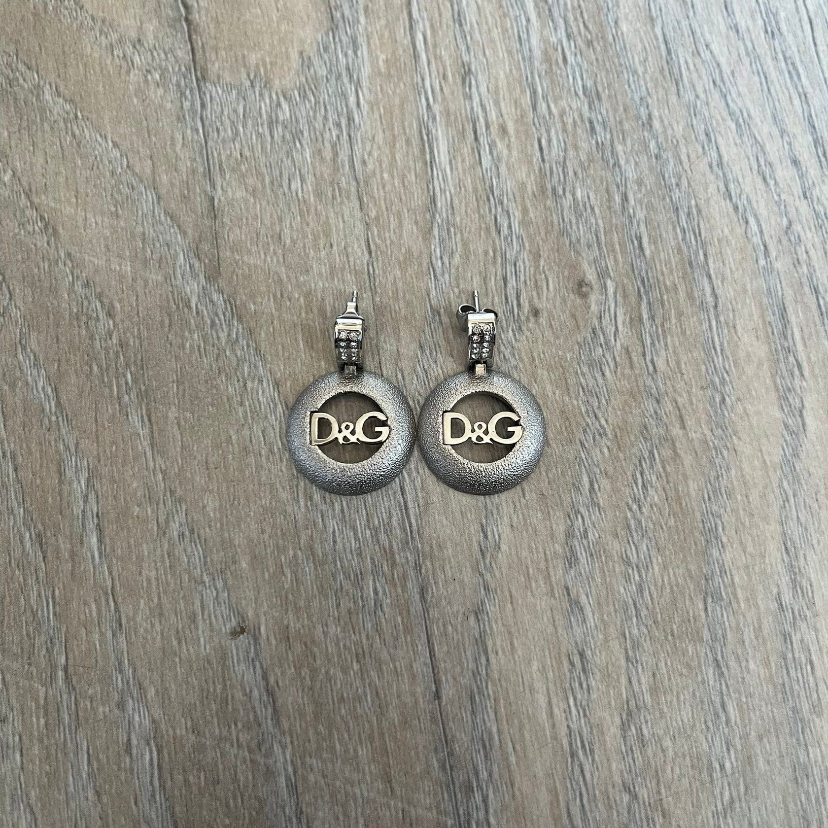 Dolce & Gabbana Dolce & Gabbana 2000's Round D&G Logo Earrings Size ONE SIZE - 2 Thumbnail