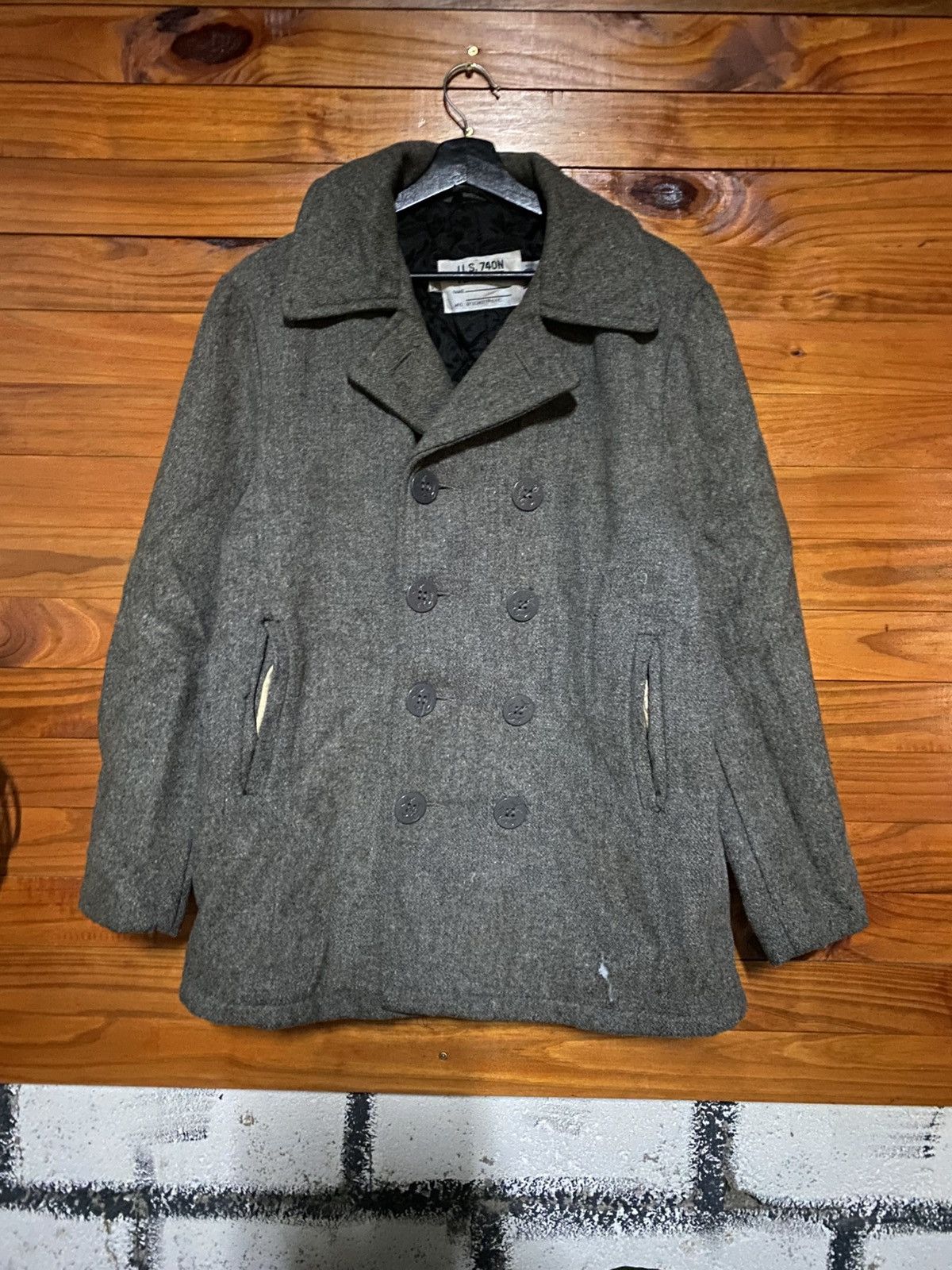 Schott Vintage Schott NYC U.S. 740N Wool Pea Coat Navy-Style Size US S / EU 44-46 / 1 - 3 Thumbnail