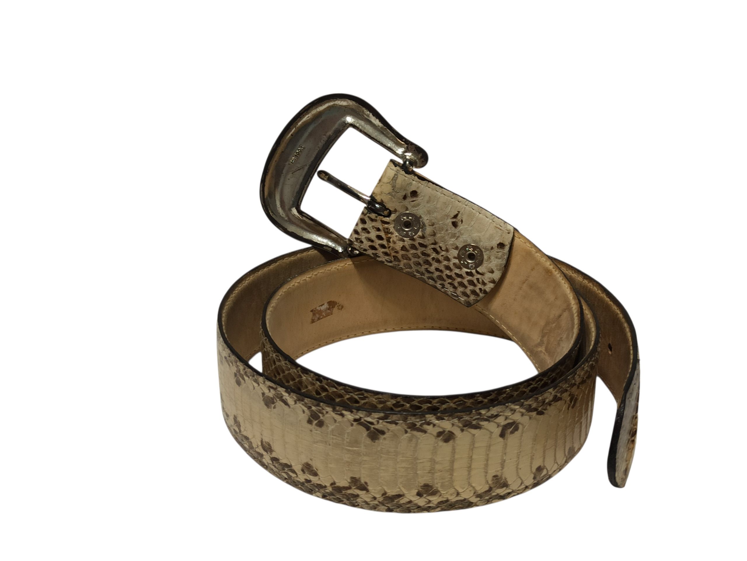 Leather Vintage Python Snakeskin Western Belt 90s Size ONE SIZE - 5 Thumbnail
