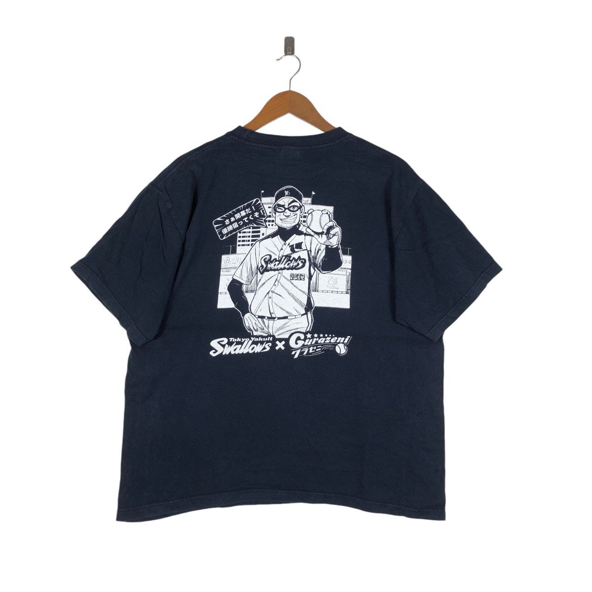 Anime × Japanese Brand Baseball Tokyo SWALLOWS x GURAZENI Tee Shirt Anime Size US XL / EU 56 / 4 - 3 Thumbnail