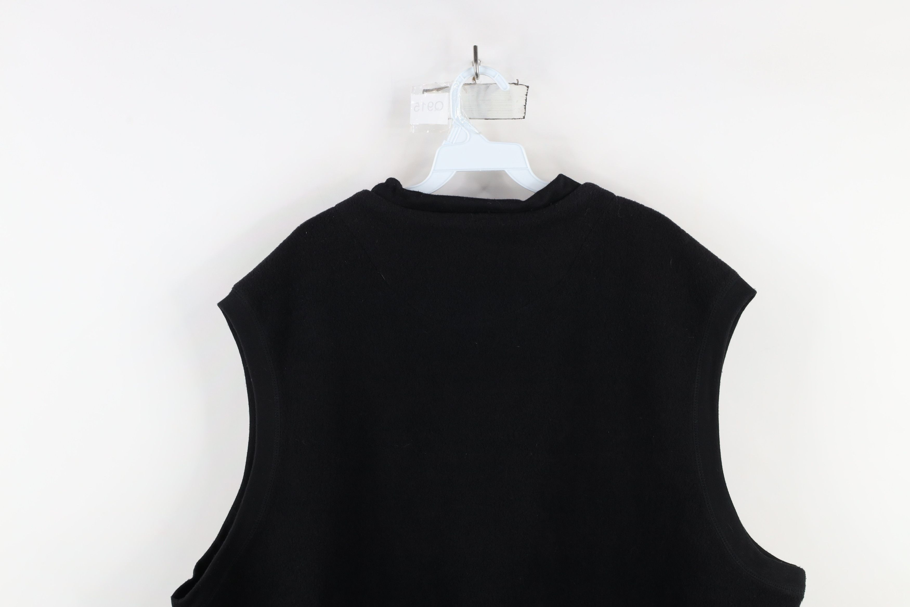 Vintage Vintage 90s Streetwear Blank Fleece V-Neck Sweater Black Size US XXL / EU 58 / 5 - 9 Thumbnail