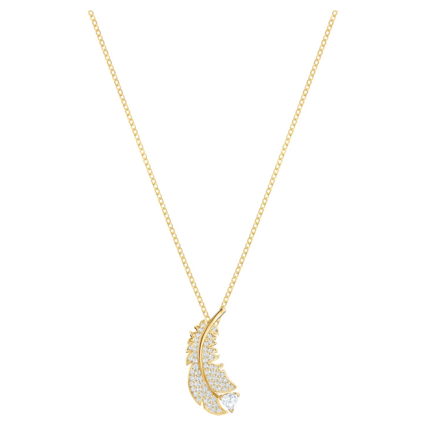 Swarovski Swarovski Nice Crystal Pave Feather Pendant Necklace Size ONE SIZE - 2 Thumbnail