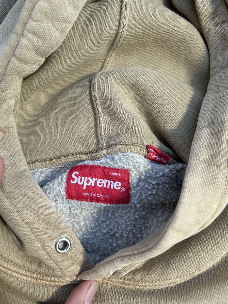 Supreme Supreme SS23 Overdye S Logo Khaki Hoodie Size US L / EU 52-54 / 3 - 5 Thumbnail