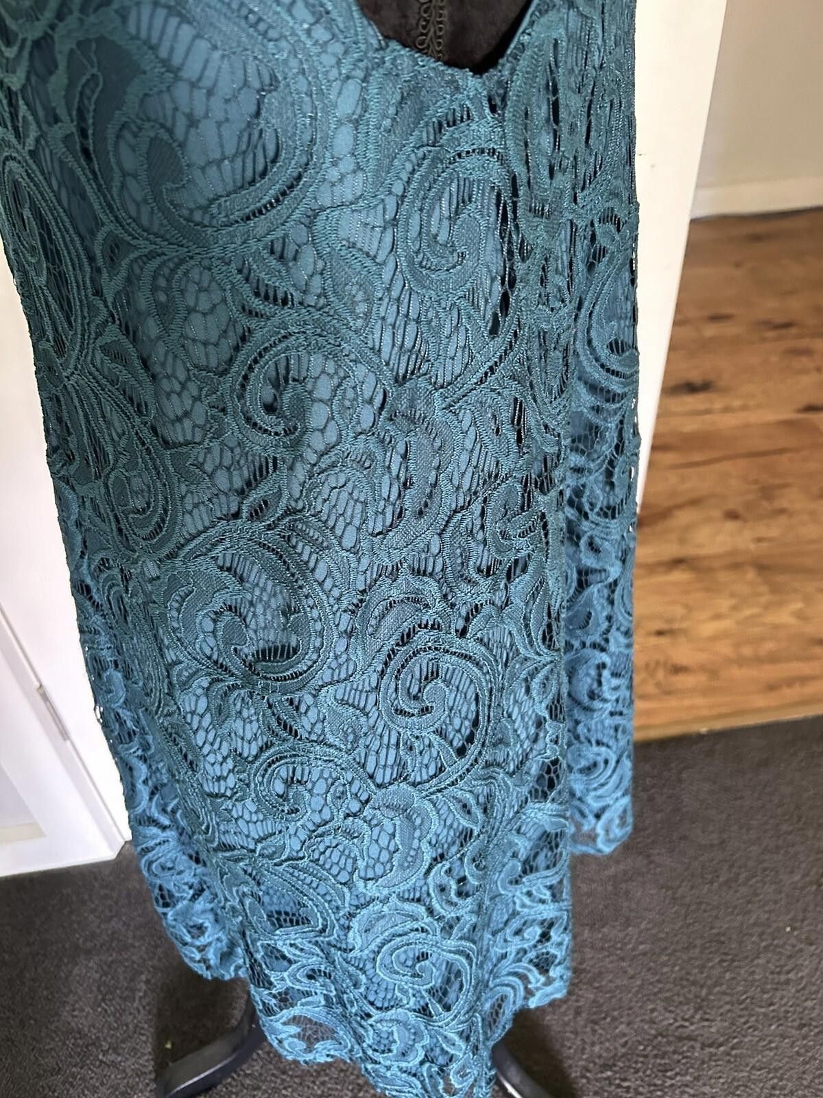 Other Altar'd State Green Lace Shift Dress - Size Medium (001) Size M / US 6-8 / IT 42-44 - 8 Thumbnail