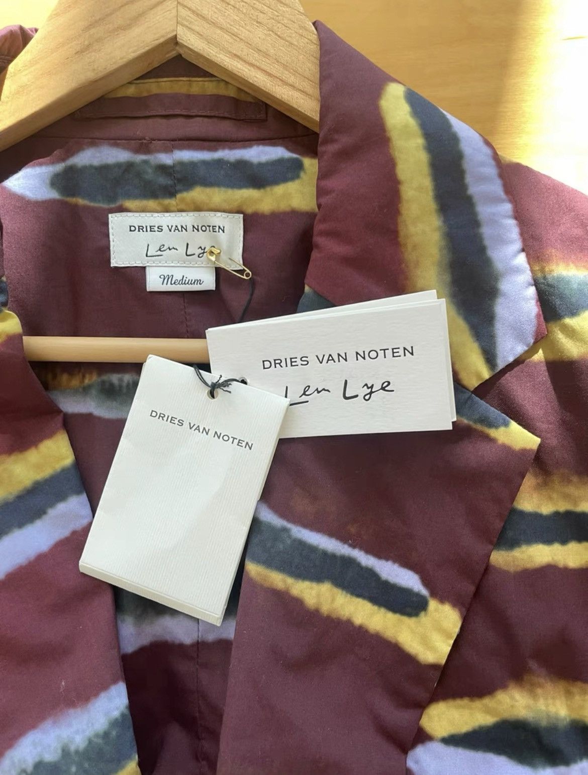 Dries Van Noten Dries Len Lye collection mens medium cotton graphic blazer Size 48L - 5 Thumbnail