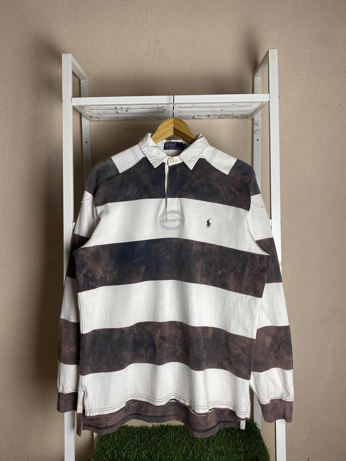 Polo Ralph Lauren Vintage Polo Ralph Lauren Stripe Nice Faded Size US M / EU 48-50 / 2 - 1 Thumbnail