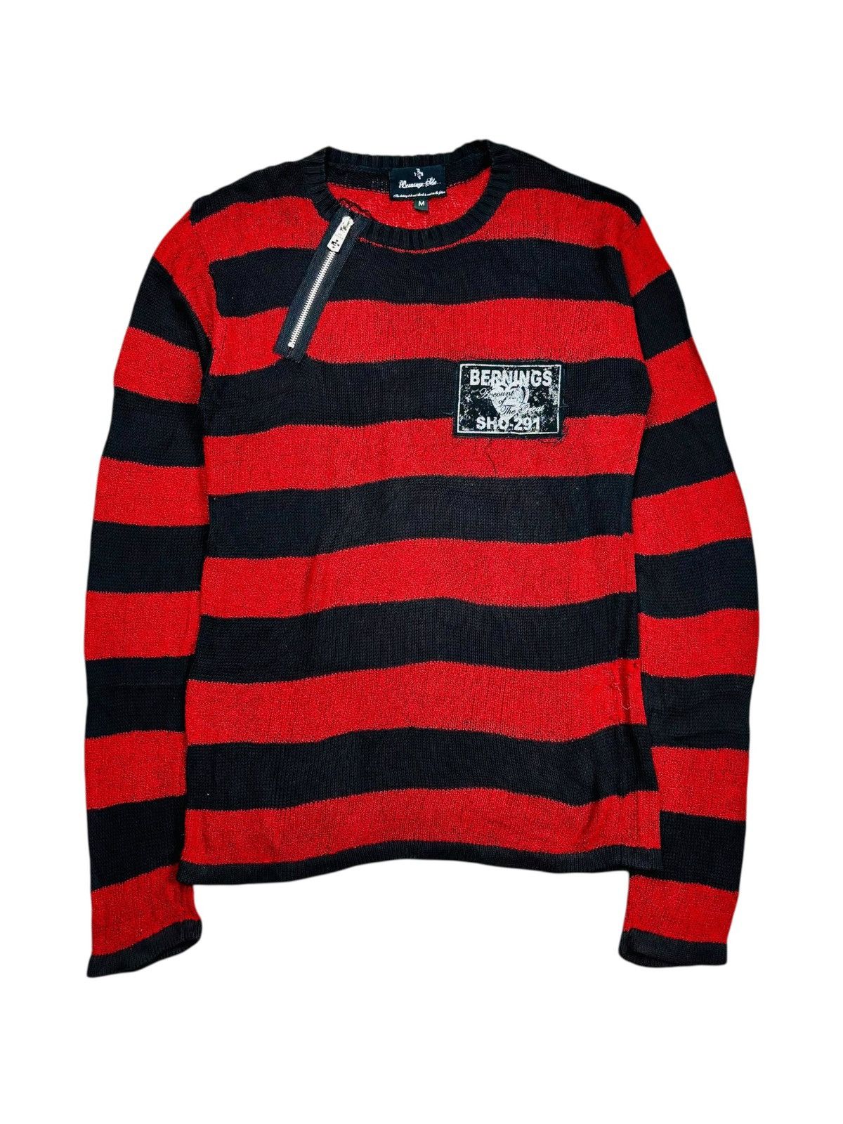 Hysteric Glamour 2000s Berning Sho - Kurt Cobain Style Knitted Top LS Size US M / EU 48-50 / 2 - 1 Thumbnail