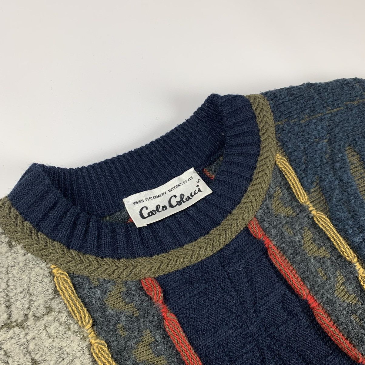 Carlo Colucci × Vintage Vintage heavy knit 3D coogi style sweater Size US L / EU 52-54 / 3 - 4 Thumbnail
