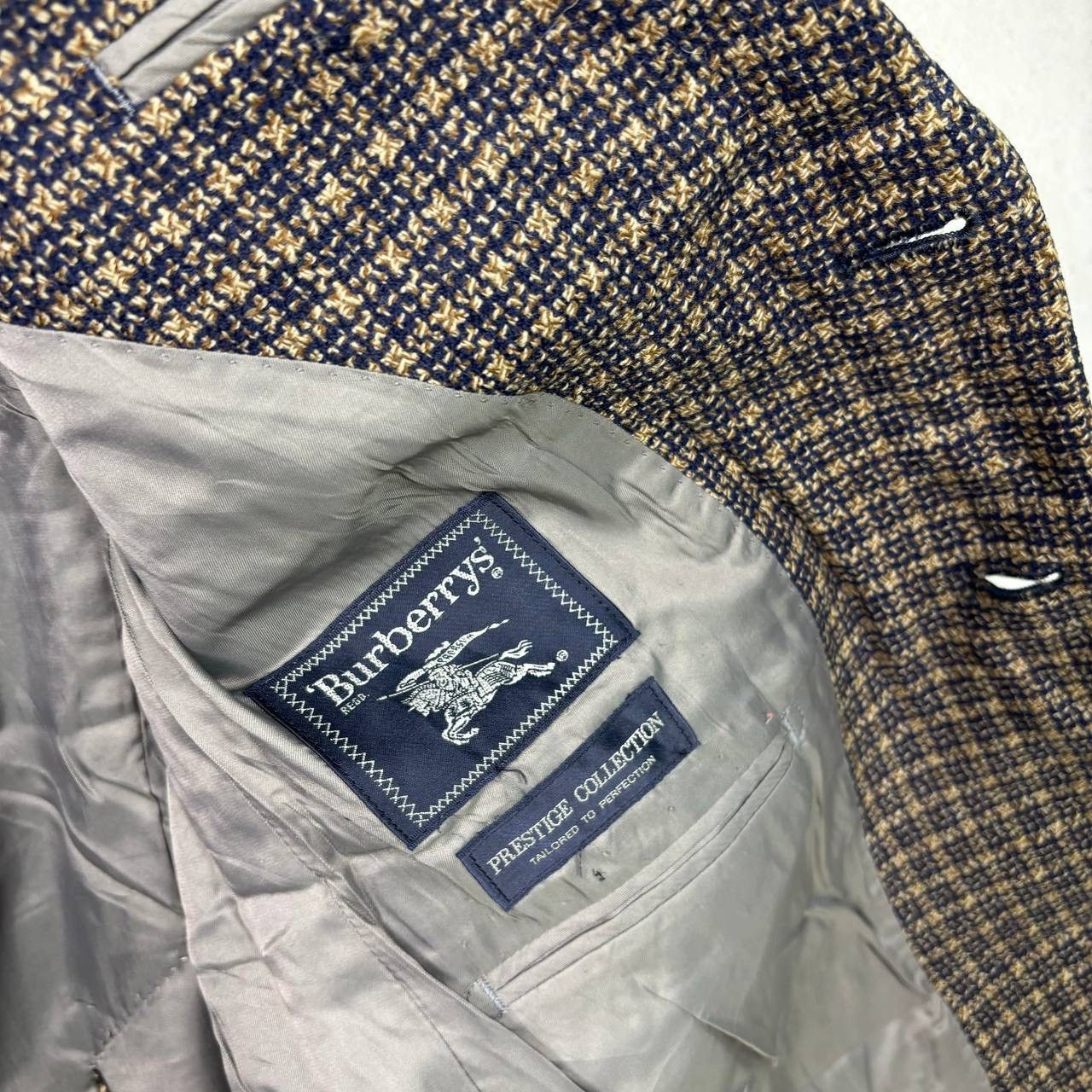 Burberry VTG Burberrys Prestige Wool Mink Blazer Jacket Brown Size 40R - 7 Thumbnail