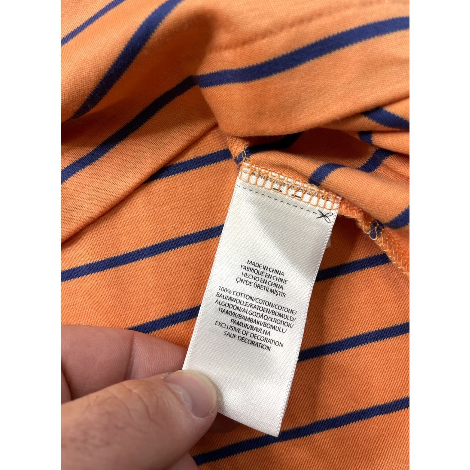Polo Ralph Lauren Polo Ralph Lauren Polo Shirt Striped Short Sleeve Orange Mens XL Classic Fit Shirt Size US XL / EU 56 / 4 - 6 Thumbnail