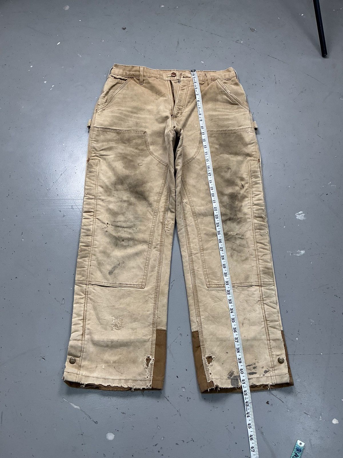 Carhartt Vintage sunfade Carhartt blanket line double knee denim Size US 34 / EU 50 - 9 Thumbnail