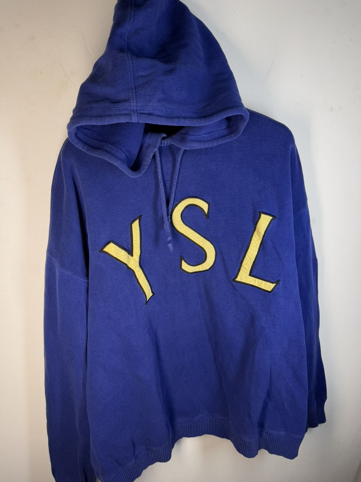 Yves Saint Laurent Big Logo YSL Hoodie Sweatshirt Rare YSL Sweater Size US XL / EU 56 / 4 - 8 Thumbnail