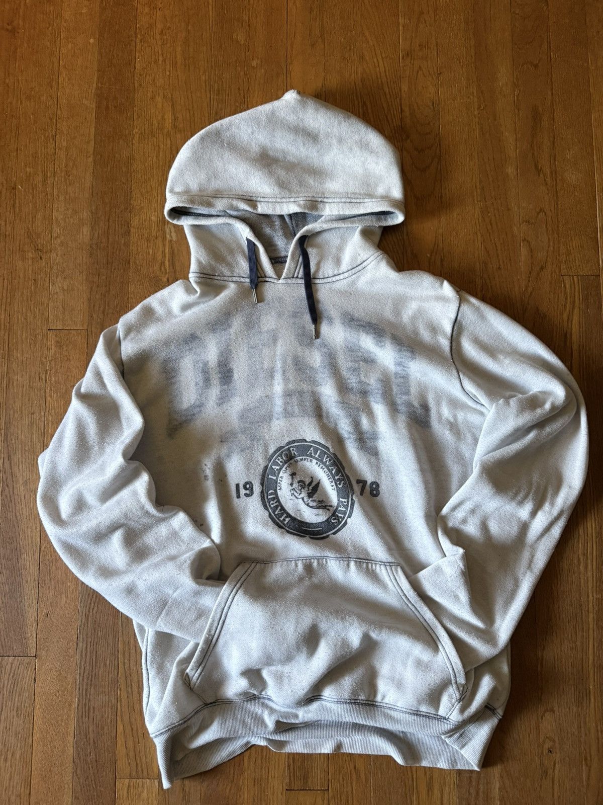 Diesel Diesel vintage acid washed hoodie in gray Size US L / EU 52-54 / 3 - 1 Thumbnail