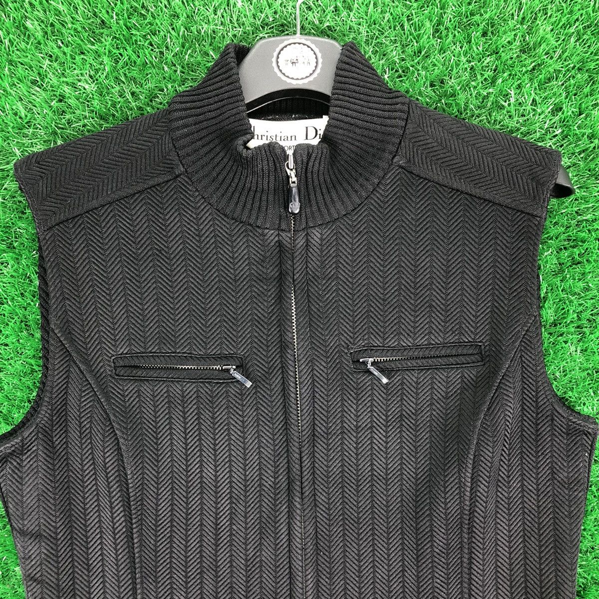 Dior Vintage Christian Dior Sports Herringbone Zipper Vest Size S / US 4 / IT 40 - 2 Thumbnail
