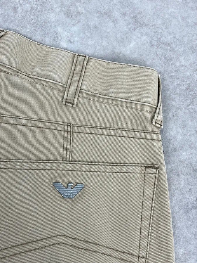 Armani 2000s Armani Beige Cozy Flared Pants Size US 32 / EU 48 - 8 Thumbnail