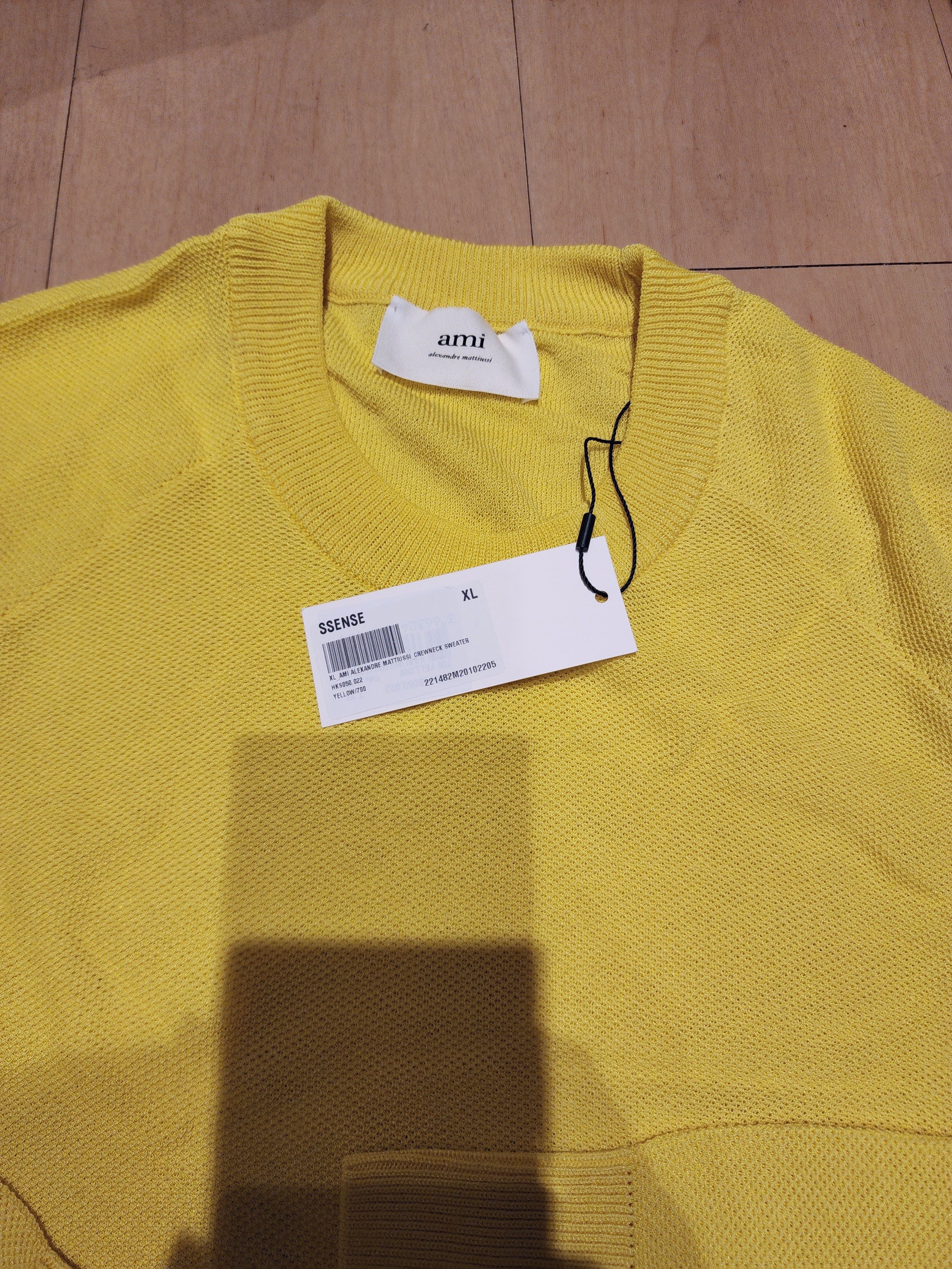 AMI AMI PARIS YELLOW COTTON SWEATER XL Size US XL / EU 56 / 4 - 6 Thumbnail