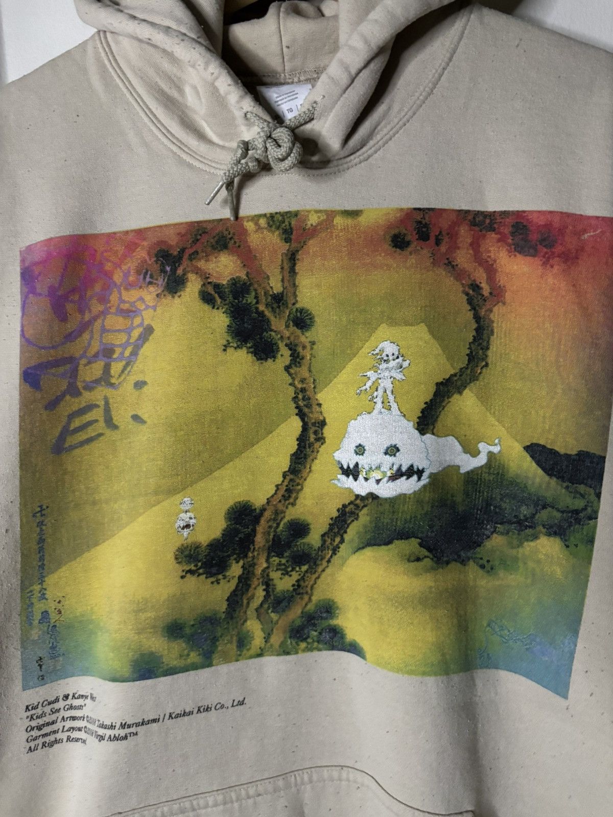 Kanye West Kanye West X Kid Cudi Beige Hoodie KSG Virgil Abloh Size US XL / EU 56 / 4 - 2 Thumbnail