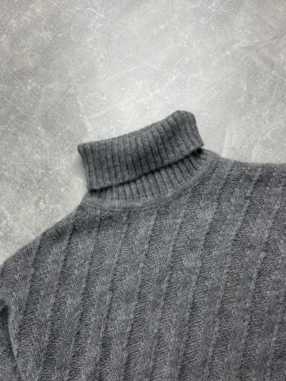 Yves Saint Laurent Yves Saint Laurent Pour Homme Cable Knit Turtleneck Sweater Size US M / EU 48-50 / 2 - 4 Thumbnail