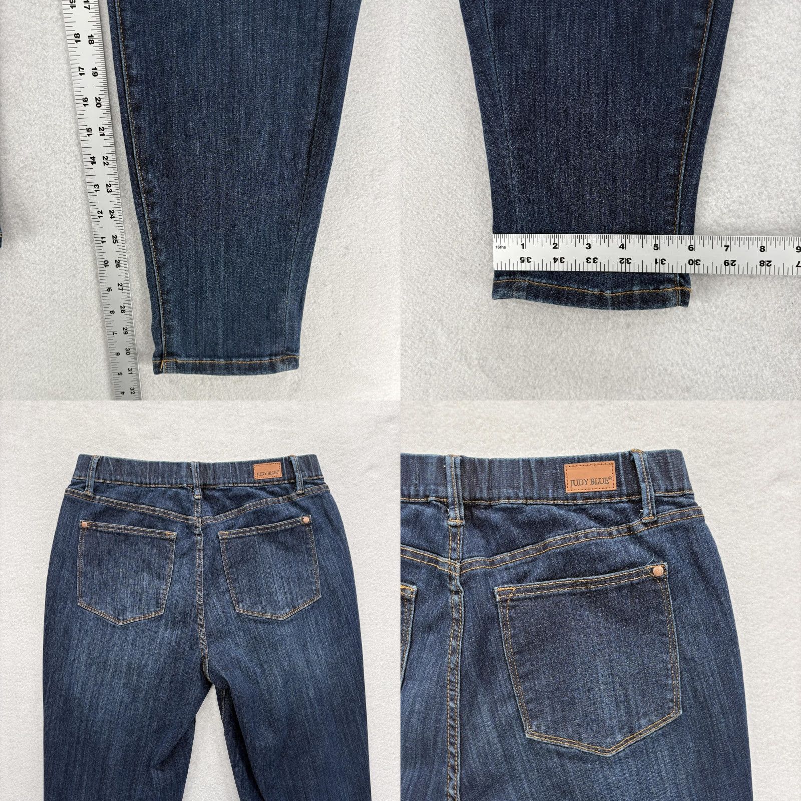 Denime Judy Blue Skinny Jeans Womens 13/31 Blue Dark Wash Slim Stretch Denim Pull On Size 24" / US 00 / IT 34 - 8 Thumbnail