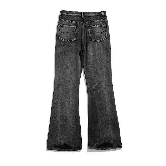 Japanese Brand Washed Vintage Style Straight Wide Leg Denim Pants Size US 32 / EU 48 - 5 Thumbnail