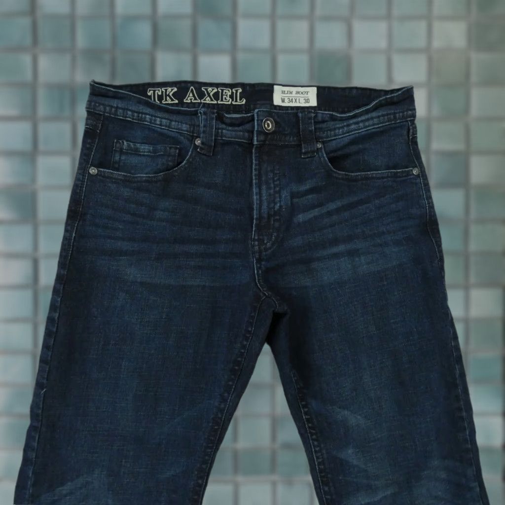 Jean Bootcut Marc Ecko Pour Homme - Taille 34 X 28 - Coupe Droite Avec Broderies Cuir - Occasion Bon état