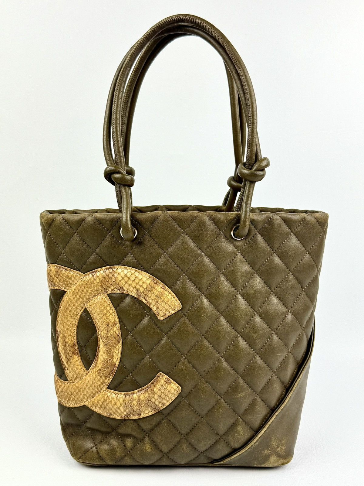 Chanel Chanel - 04 - Army Green - Trashed - Mini - Python - Cambon Size ONE SIZE - 1 Thumbnail