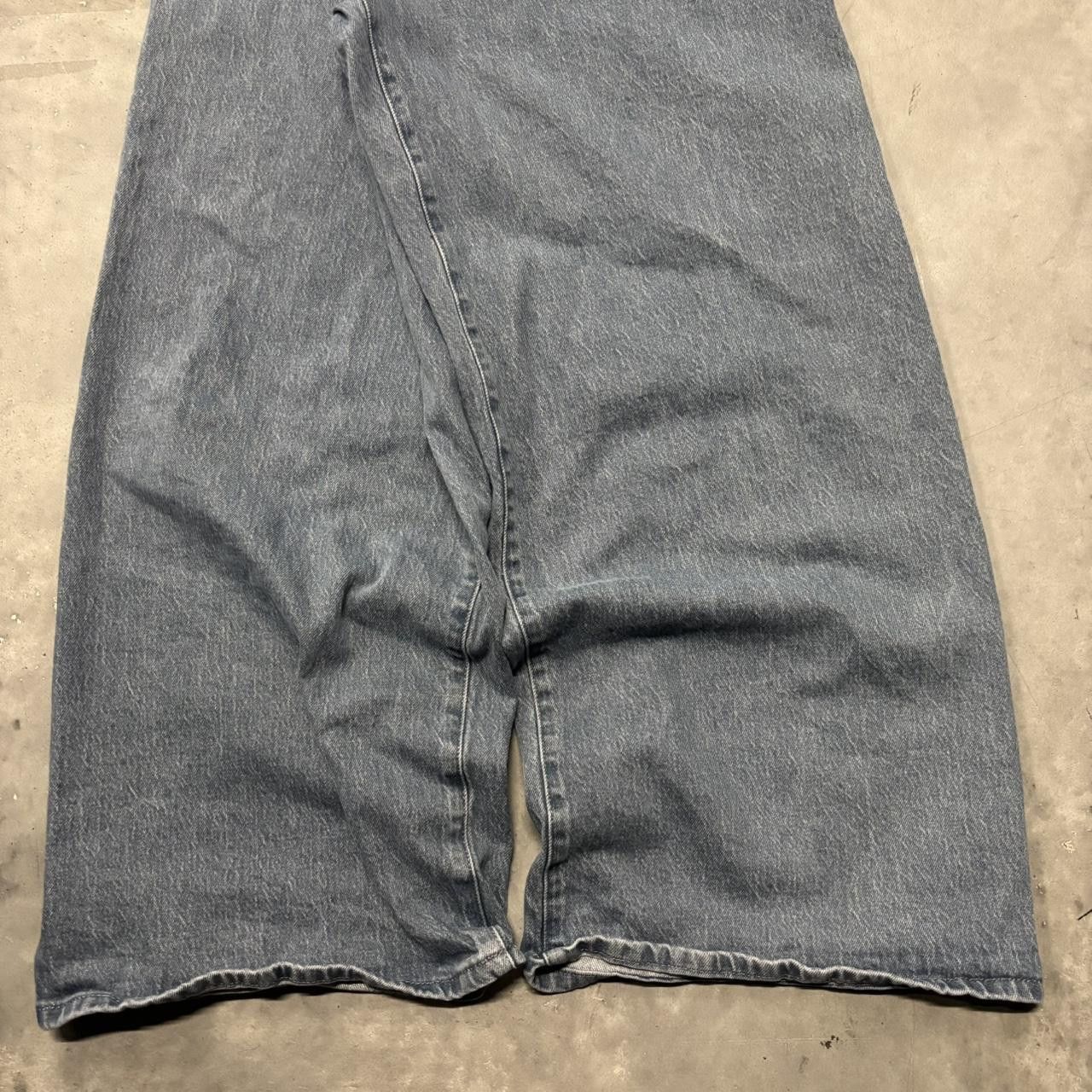 Japanese Brand Crazy Vintage Y2K/2000s Baggy Wide Leg Skater Denim Jeans! Size US 34 / EU 50 - 6 Thumbnail