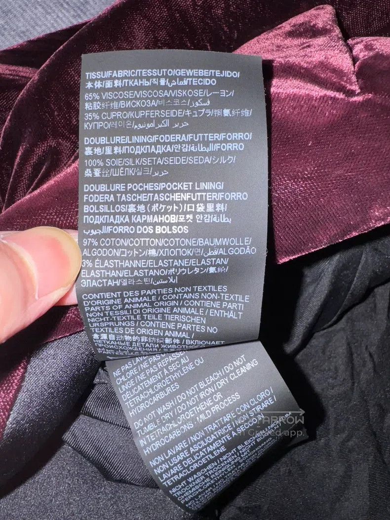 Saint Laurent Paris Saint Laurent Paris Double-breasted deep burgundy velvet s Size M / US 6-8 / IT 42-44 - 8 Thumbnail