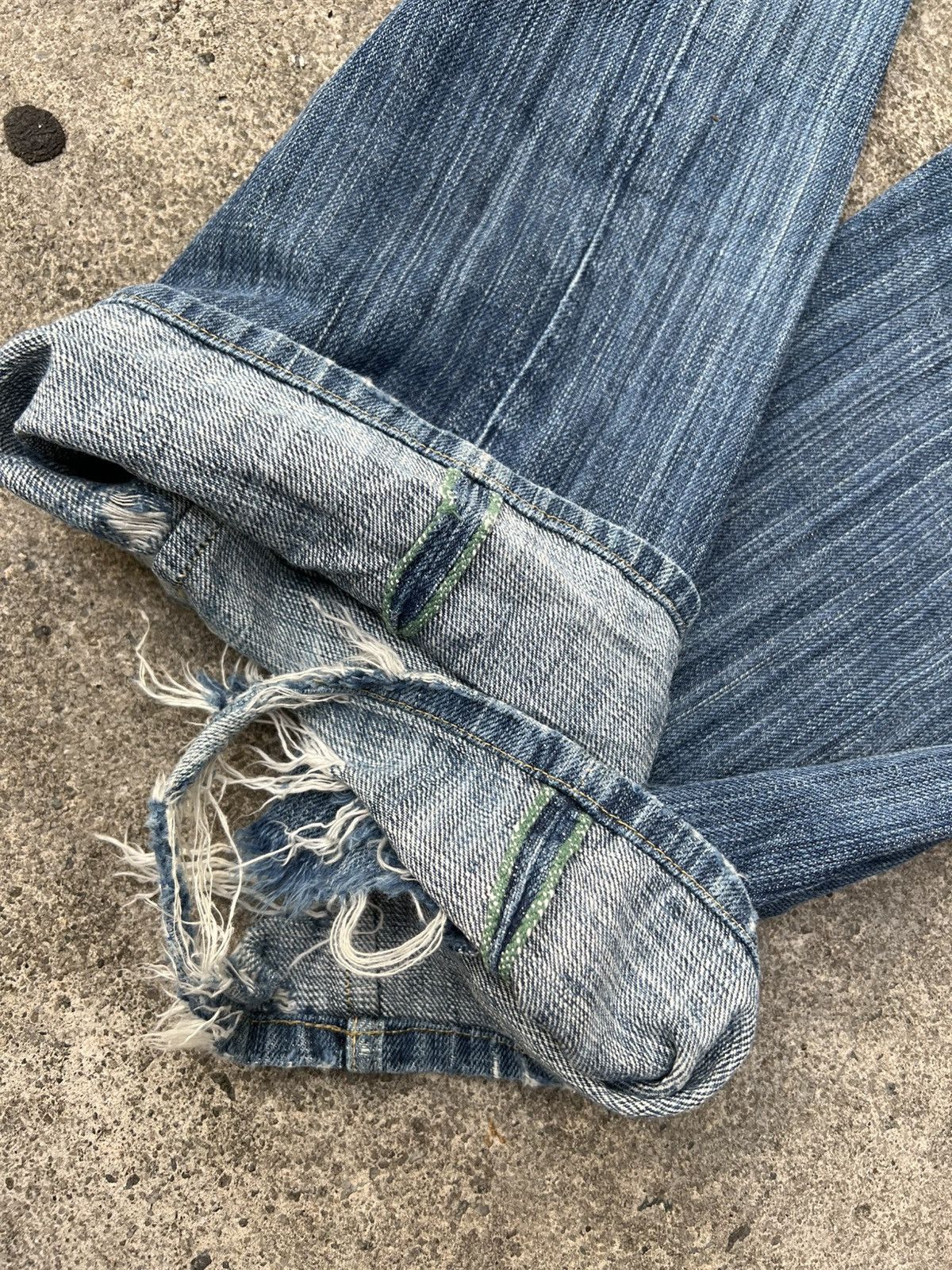 If Six Was Nine Vintage Sugar Canes Selvedge Honolulu Hawaii Distress Jean Size US 30 / EU 46 - 15 Thumbnail
